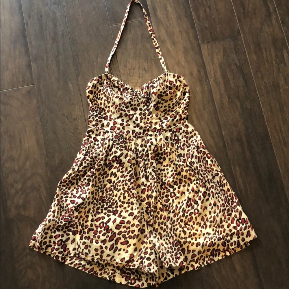 Animal print romper